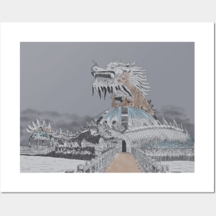 Thuy Tien Lake Abandoned Water Park Illustration Posters and Art